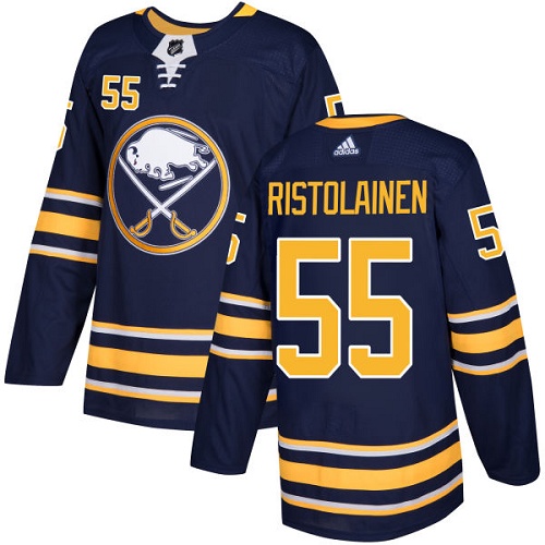 Men Adidas Buffalo Sabres #55 Rasmus Ristolainen Navy Blue Home Authentic Stitched NHL Jersey